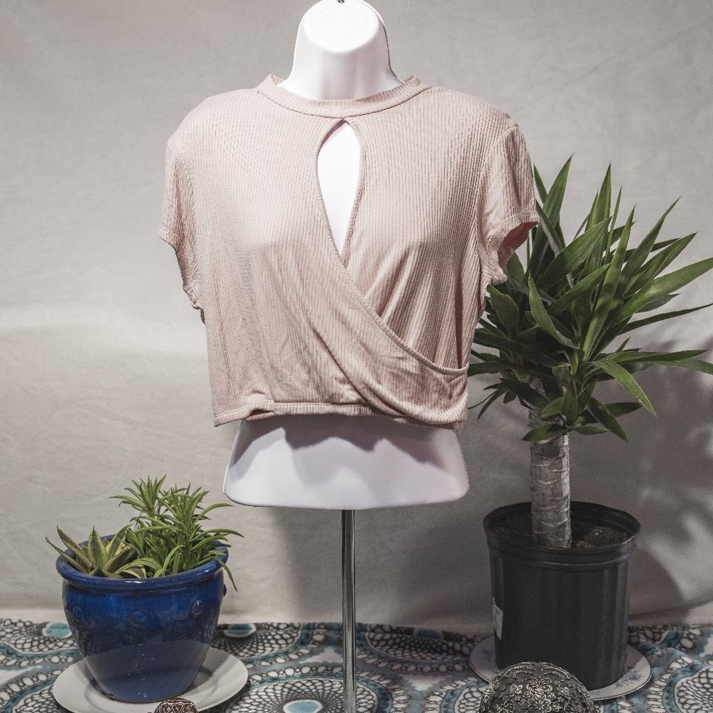 Pink Croptop with Keyhole